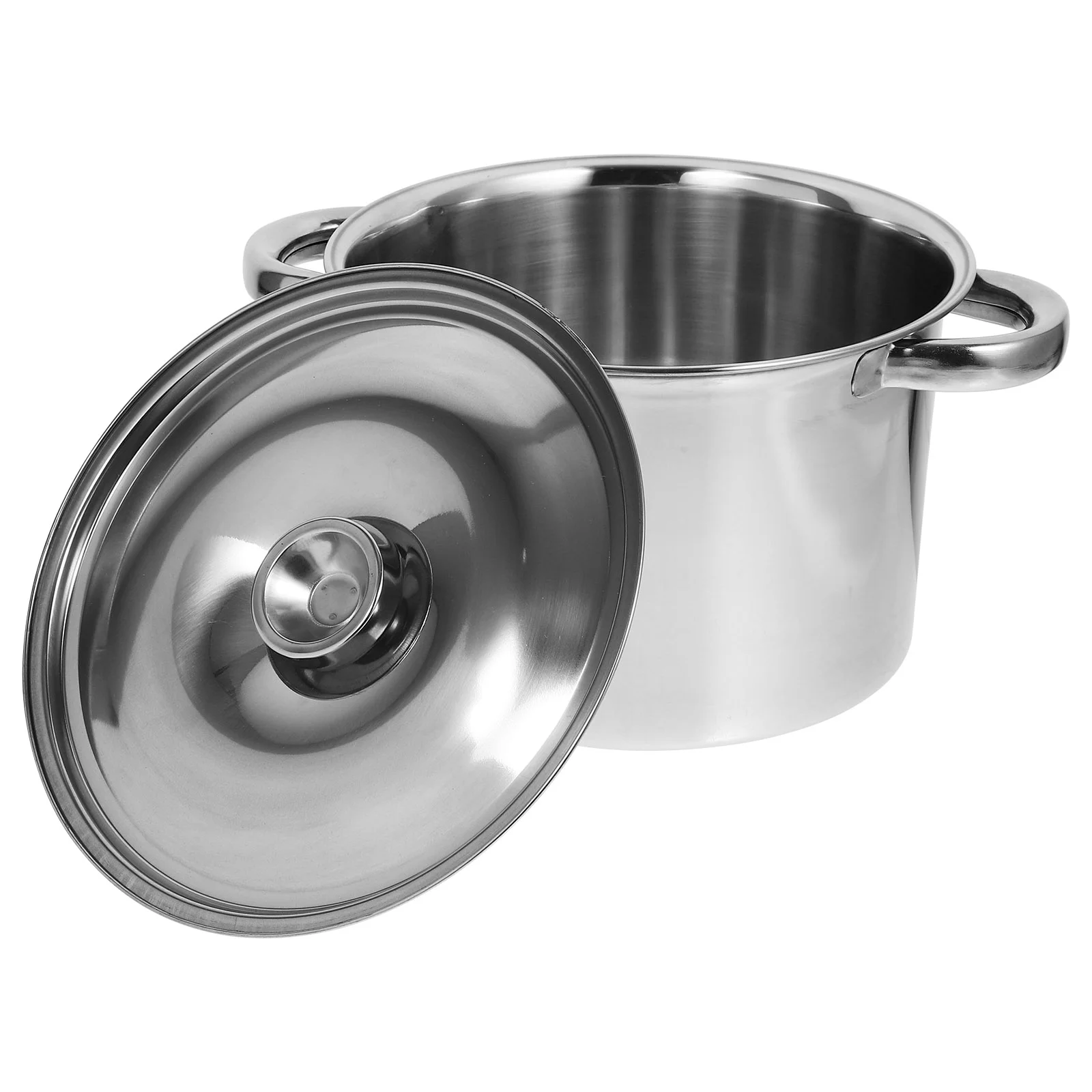 

Covered Stockpot Multipurpose Cooking Stainless Steel Stew Cookware Oil Storage Soup Boiling Metal