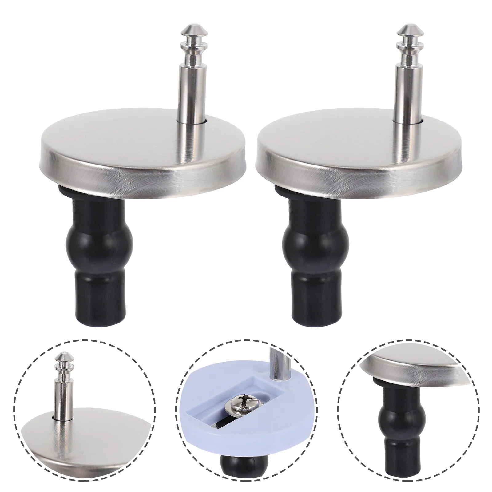 

2 Pcs Toilet Seat Screw Replacing Screws Cover Replacement Metal Lid Bolts Smart Toilets Lids Accessories Micro lift for