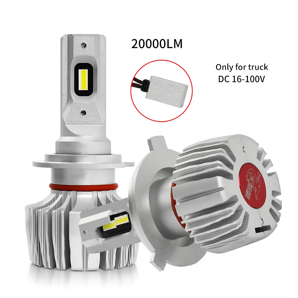 

16000Lm 16V 100V Graphene heat Fanless H7 led bulbs H11 H4 Led headlight bulb for truck