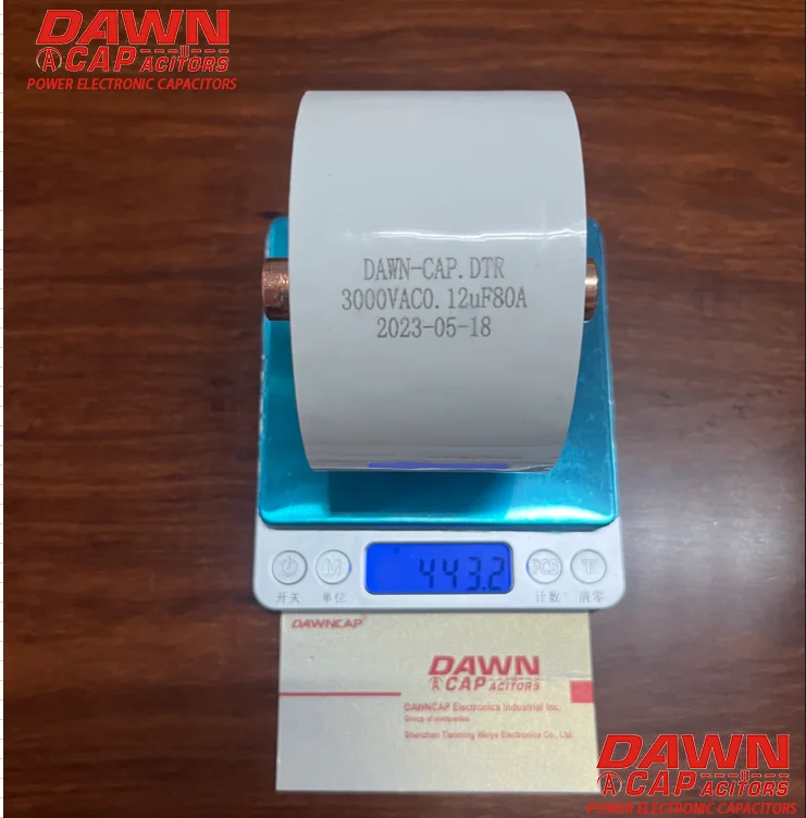 Фото DAWNCAP DTR 0,12 мкФ 2000 В 3000 В переменного тока 60 А 80 А резонансный конденсатор 65 72 93*55 мм M8 №2