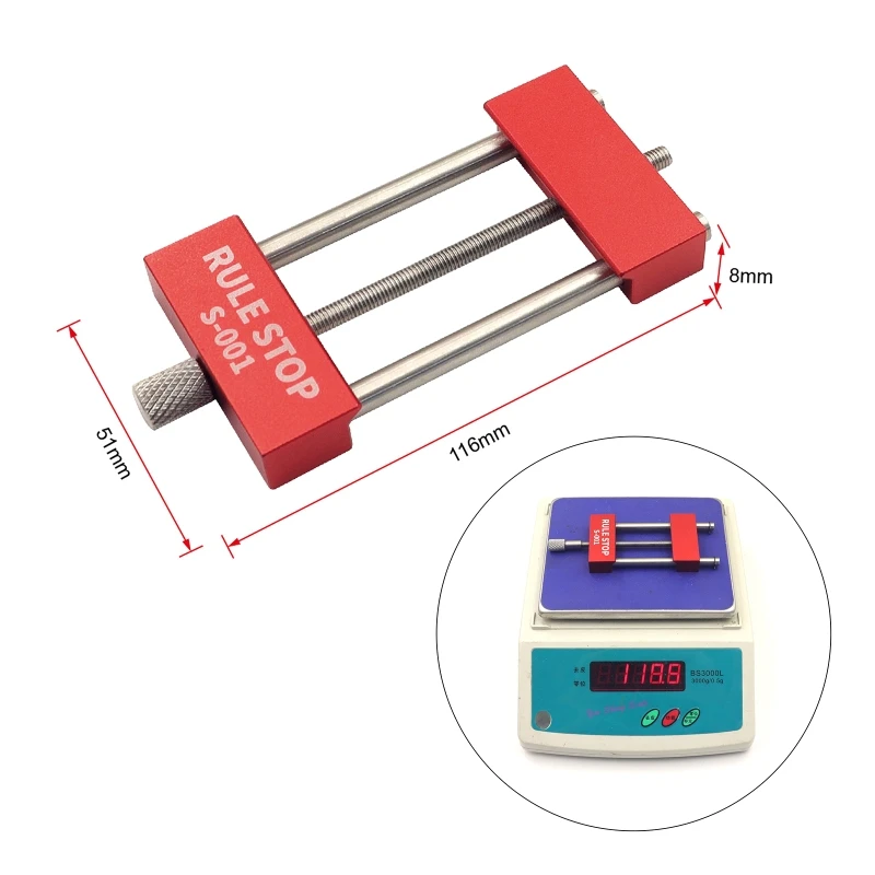 

Practical Rule Stop Positioning Block Woodworking Tools Precision Machined Edges Measuring Tools Durable Aluminum Alloy R9UF