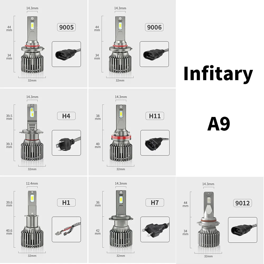 Инфитари 26000LM Анти EMC Супер H4 h7 Led Canbus для комплекта лампочек фар автомобиля H1 H11 H3 9005 HB3 9006 HB4 9004 HB1 9007 HB5 9012.