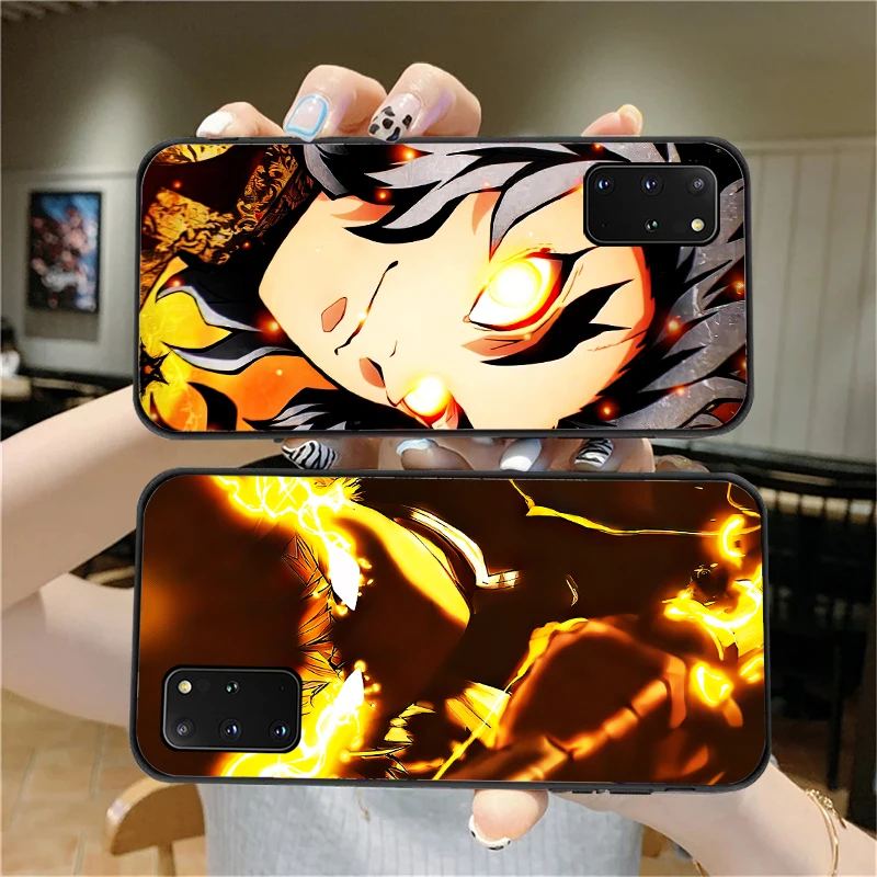 

Japan Anime Demon Slayer Kamado Tanjirou Nezuko Phone Case For Samsung Galaxy S8 S9 S10 S10 Plus S20 S20 FE Lite Ultra Cover