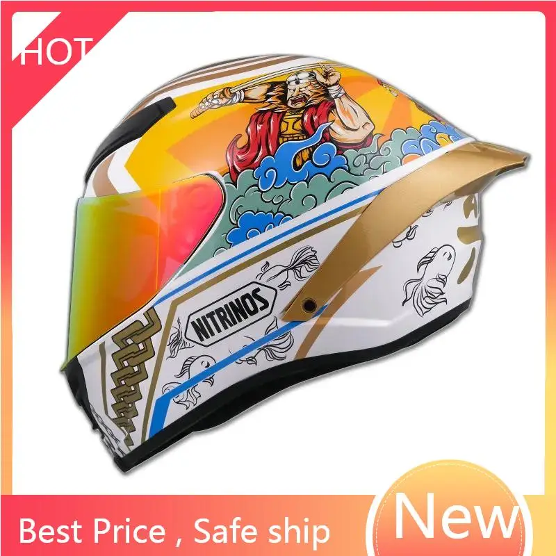 

New Arrival Winter saeson Helmet Riding Motocross Racing Motobike White Helmet Safety Hat Full Face Motorcycle Helmet