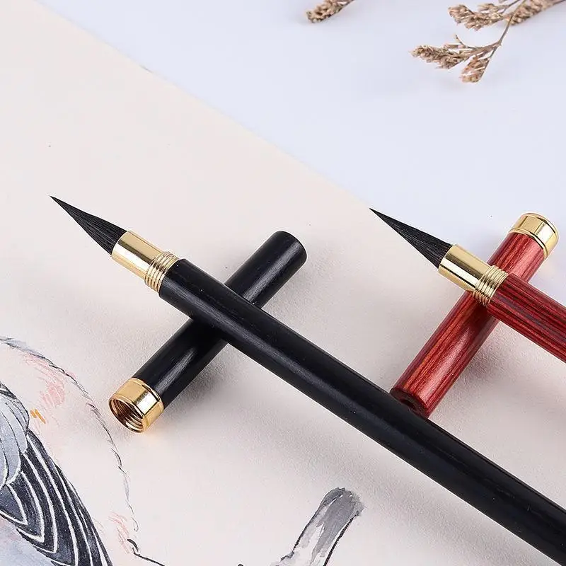 Кисть для письма из черного дерева с кроличьим мехом каллиграфия начинающих