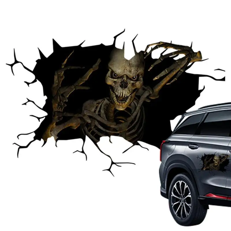 

Страшная наклейка на автомобиль, наклейки в виде черепа, искусственные наклейки, сильное Приклеивание, создание настроения на Хэллоуин для автомобиля, пикапа, грузовика, внедорожника