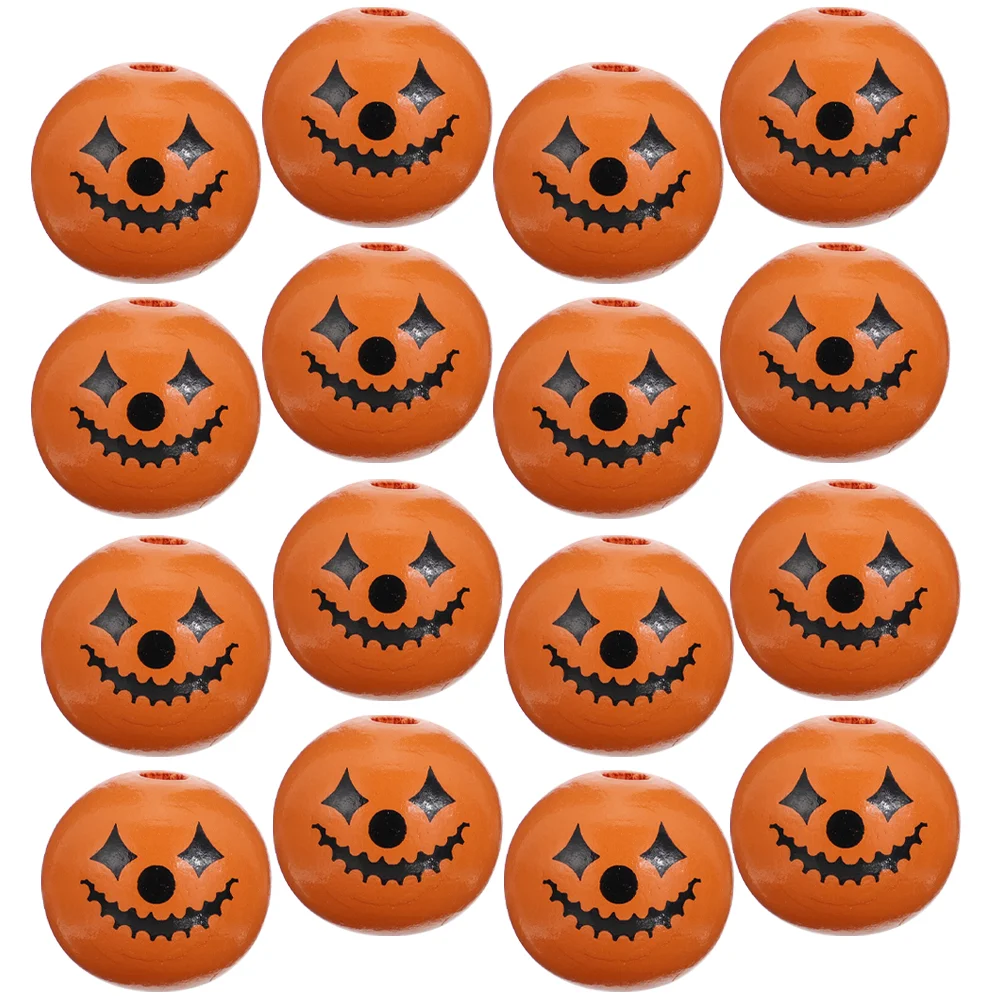 50 шт. деревянные бусины шарики для поделок Хэллоуин принадлежности изготовления