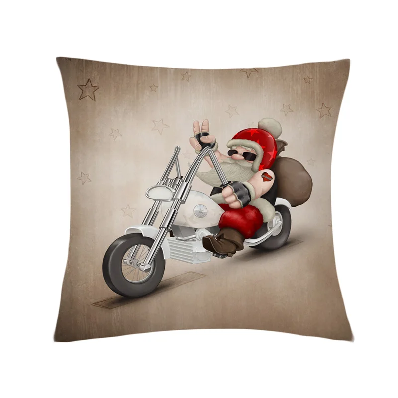 Christmas Pillow Case Cover Merry Santa Claus Decorative Pillowcases Creative Cartoon