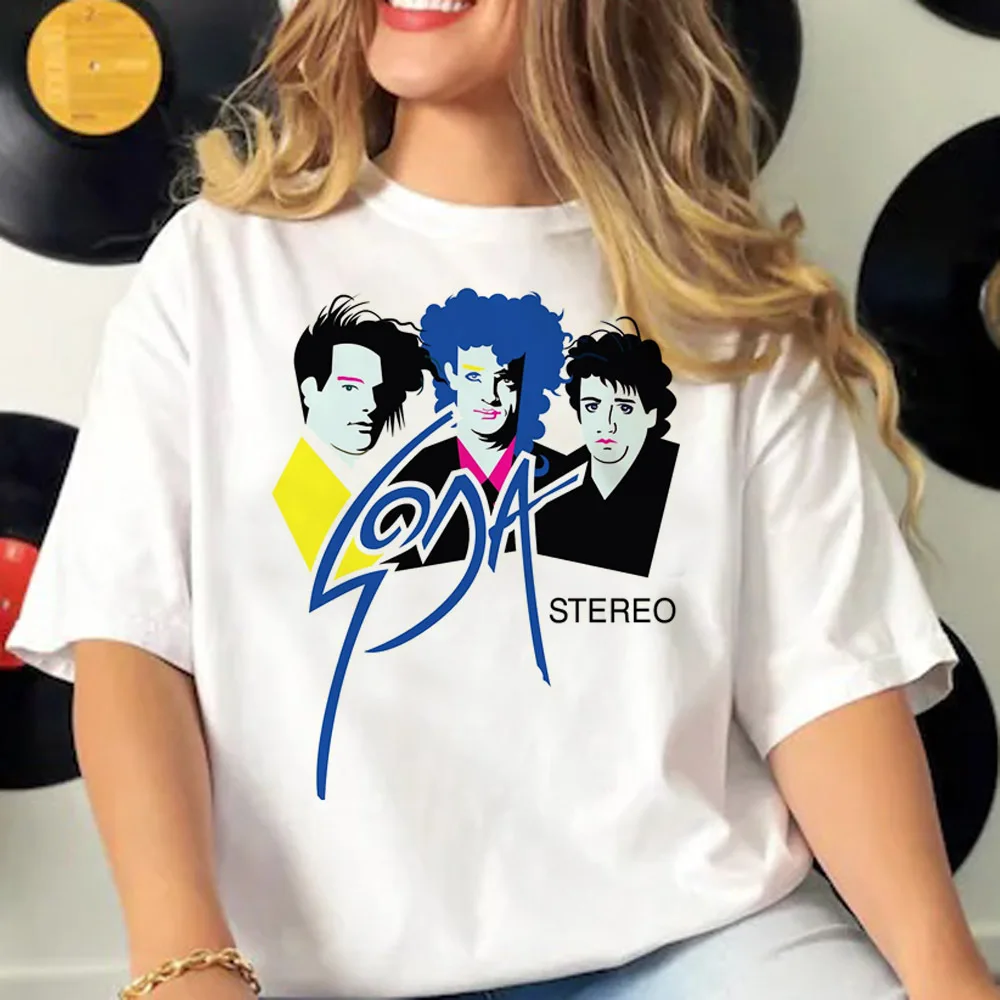 Женская футболка sodawstereo Элегантная аниме одежда y2k