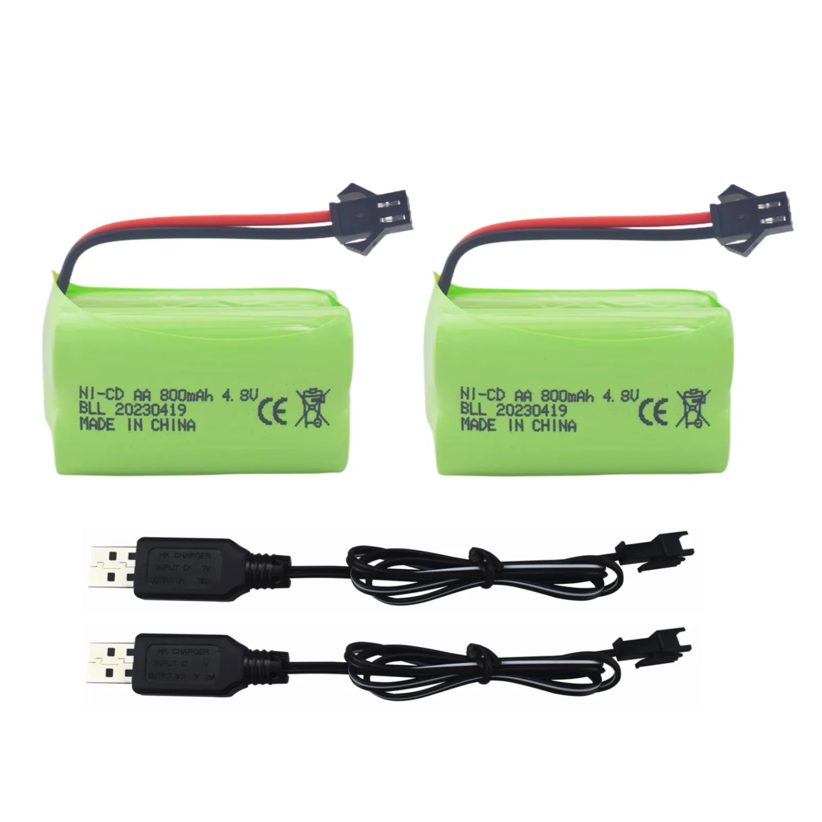 

2PCS AA 4.8V 800mAh SM-2P Plug Li-Po Battery+2PCS USB For 1/28 Stunt RC Car C128 NB2801 NB2802 NB2803 Double-Sided Rolling Car