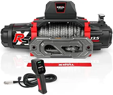 

Winch-13500 lb. Load Capacity Winch -12V DC Power for Towing Truck Off Road, 2 in 1 Wireless Remote,13500 XRS Series