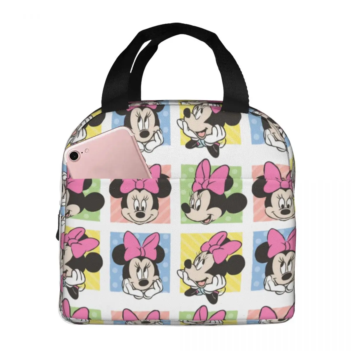 Изолированная сумка для ланча с Микки и Минни Маусом мультяшный портативный