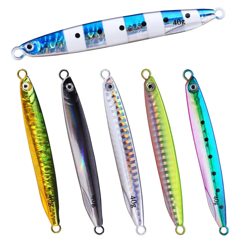 

6pcs Jig Fishing Lures Bass Fishing Bait Weights 7-40g Fish Metal Jigs Saltwater Lures Long Shot Isca Artificial Jigging Lure
