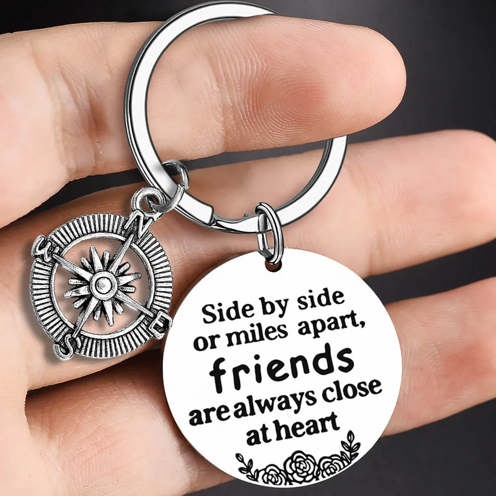 

Брелок для ключей с компасом, с близким сердцем