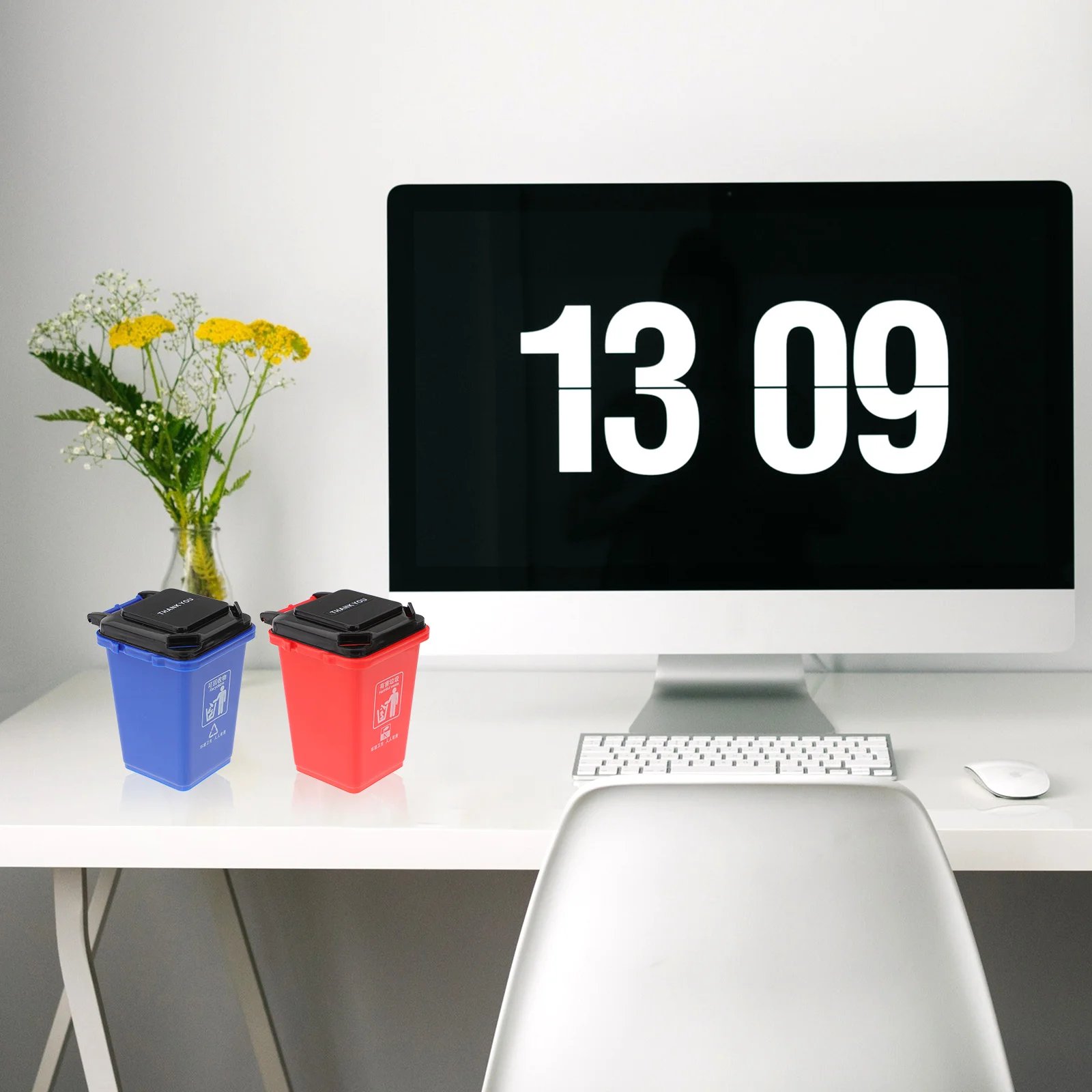 

Pen Holder Organizerstorage Trash Makeup Desktop Desk Brush Mini Container Containers Can Office Bucket Cup Stand Box Bin