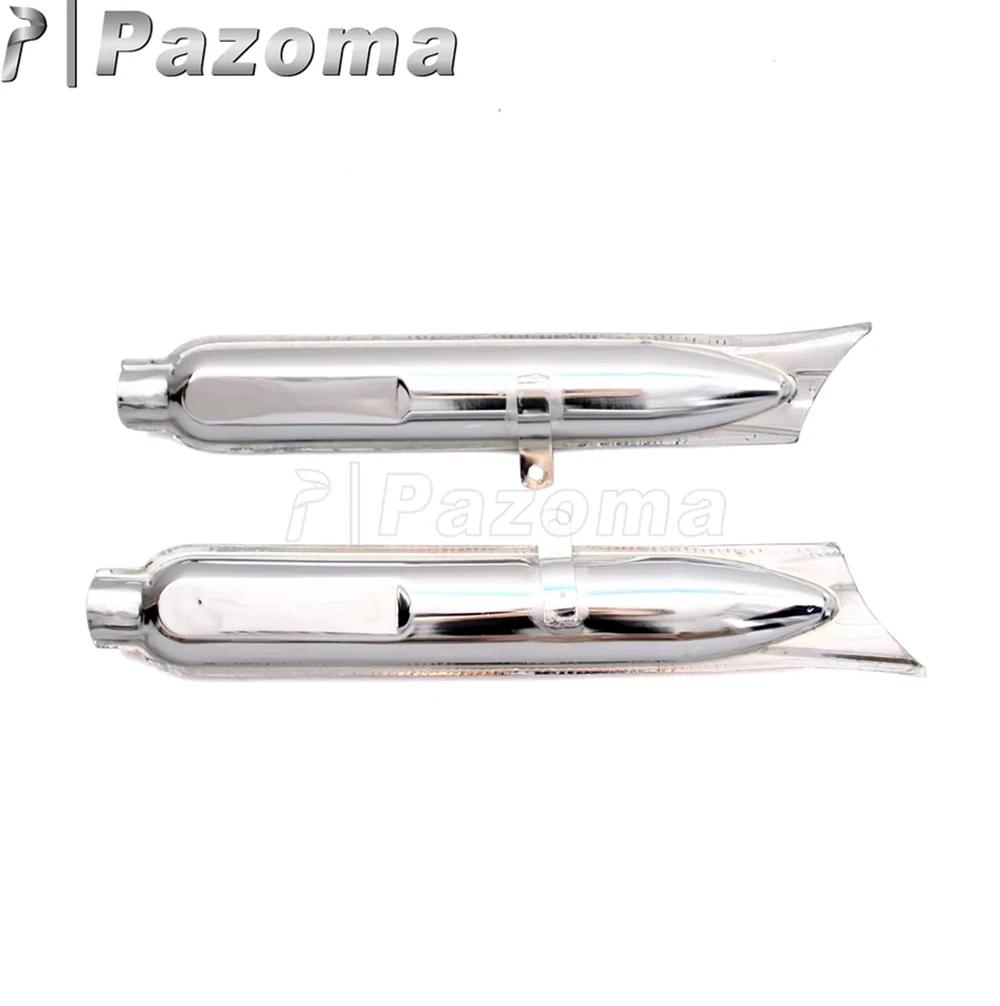 Черные мотоциклы, 1 пара ретро 750cc Fishtail Exhaust трубы глушителя 24/32HP, детали двигателя для BMW K750 M1 M72 R71 R12 Dnepr MT12