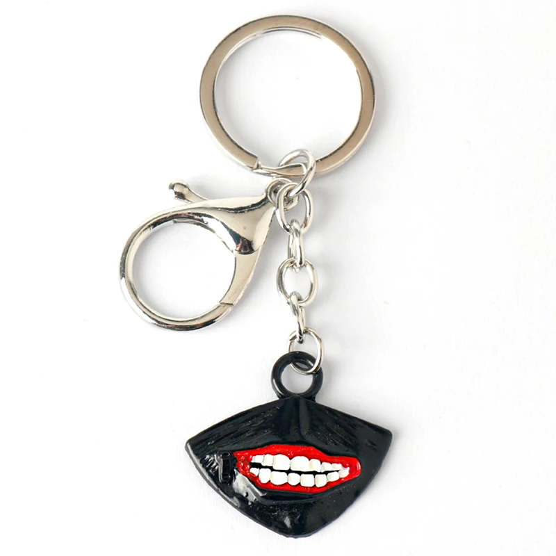 

Anime Tokyo Ghoul Keychain Cosplay Kaneki Ken Mask Pendant Key Chain For Women Men Cartoon Character Keyring Bag Charm Jewelry
