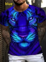 couple animal tigerlion 3d printing t shirt fashion casual short sleeve funny tee tops