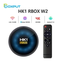 hk1 rbox w2 tv box android 11 0 amlogic s905w2 av1 4k smart set top box andriod 2 4g 5g dual wifi media player tv box 32gb 64gb