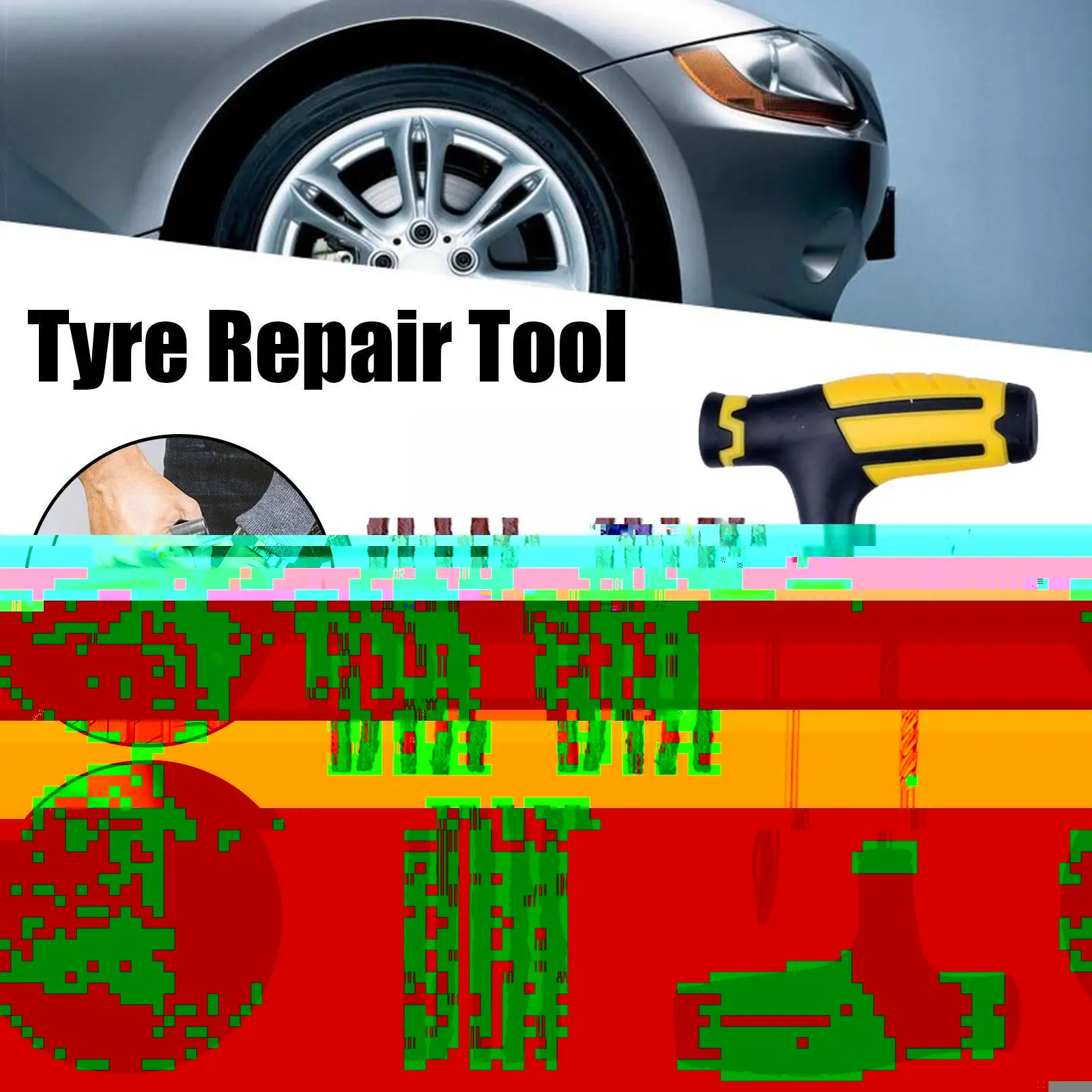 

Car Tire Repair Tool Tire Repair Kit Auto Tire Tyre Tire Tool Tubeless Garage Truck Wheel Repair Cement Plug Puncture Tool A1G1