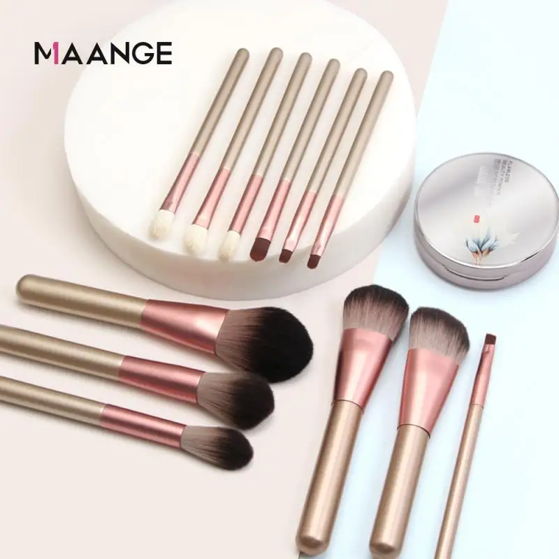 

MAANGE 12PC/set Makeup Brushes Professional Powder Foundation Eyeshadow Make Up Brush Set Cosmetics Tools Maquiagem