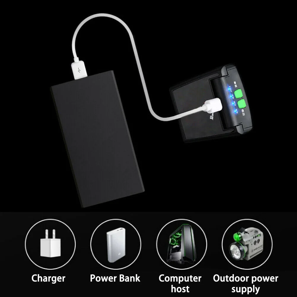 

Night Fishing Clip On Hat Sensor USB Rechargeable Camping Waterproof 6 Led Light Head Lamp Outdoor Cycling Battery Display