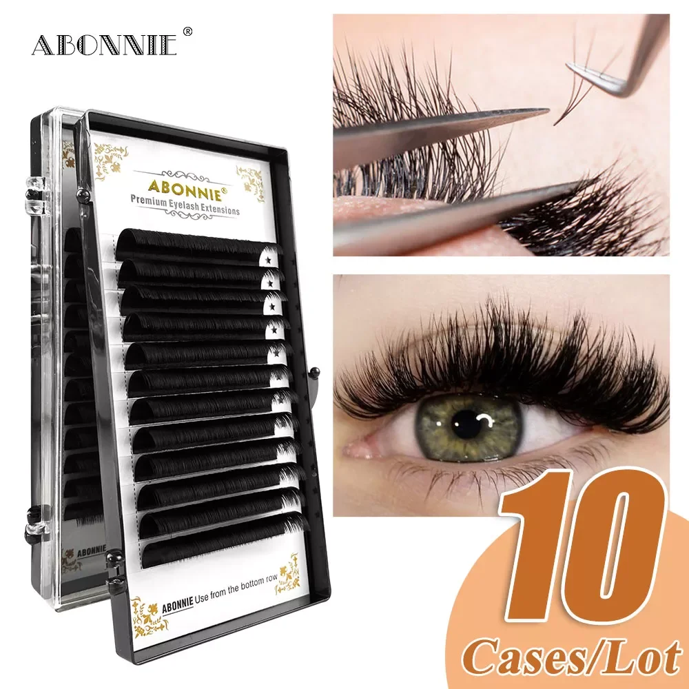 

Abonnie New Style Auto Fans Blooming Eyelash Extension Easy Fanning Lashes 8-25MM Russia Volume Lashes Makeup Cilia