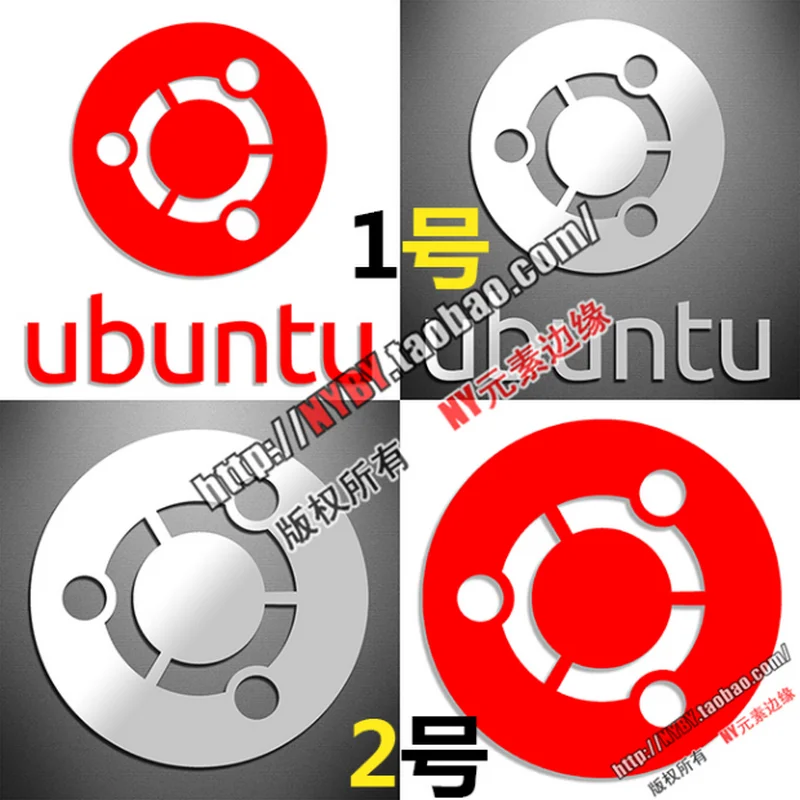

Металлическая наклейка Ubuntu YONGYANFEI