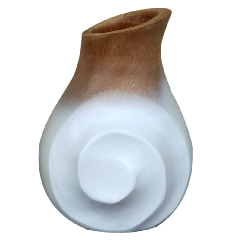 

Деревянная ваза, украшение для гостиной, стола, посуда из массива дерева, Цветочная бутылка, украшение для дома