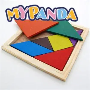 

1 Набор высококачественных обучающих игрушек для детей 7 шт. новый цвет яркая Геометрия деревянные головоломки для детей многоцветные