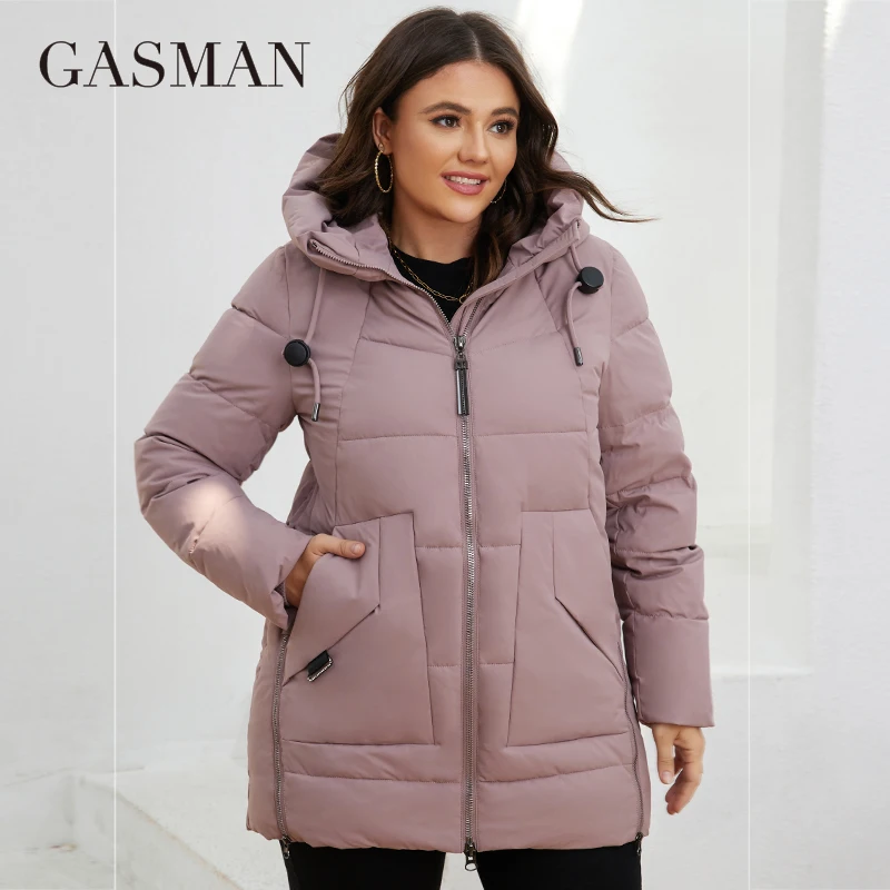 GASMAN New Fashion Down Jacket Women Plus Size Short Casual Hooded Big Pocket Parkas Female multicolor Coat Outwear GM-82172
