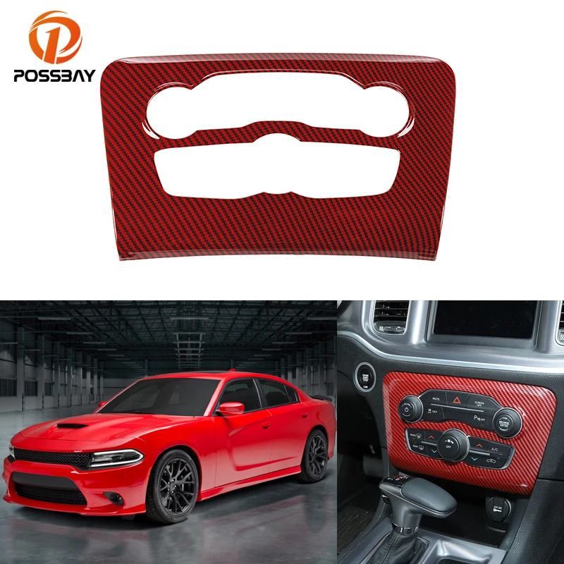 

Car Interior Central Control Air Conditioning A/C Panel Carbon Fiber Cover Tirm for Dodge Charger 2016 2017 2018 2019 2020 2021