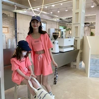 mila chou 2022 summer baby girls casual letter vestcoatshorts 3pcs suits children fashion sportswear set outfit kids clothes