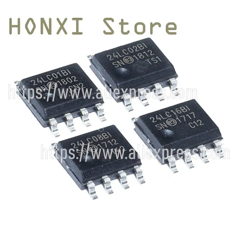 10 шт. новые оригинальные 24LC04BI 24LC01BI 24LC02BI 24LC04BI 24LC08BI 24LC16BI 24LC32AI BT - I/SN SOP8 чипы памяти