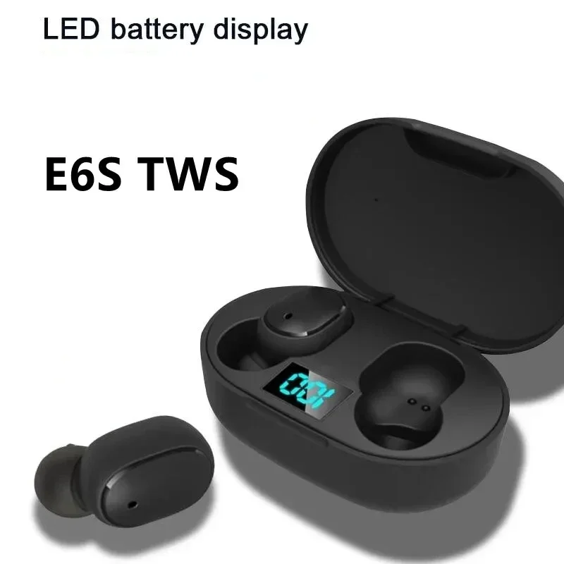 Беспроводная Bluetooth-гарнитура E6S Bluetooth 5 2 наушники дисплей батареи спортивные Hi-Fi