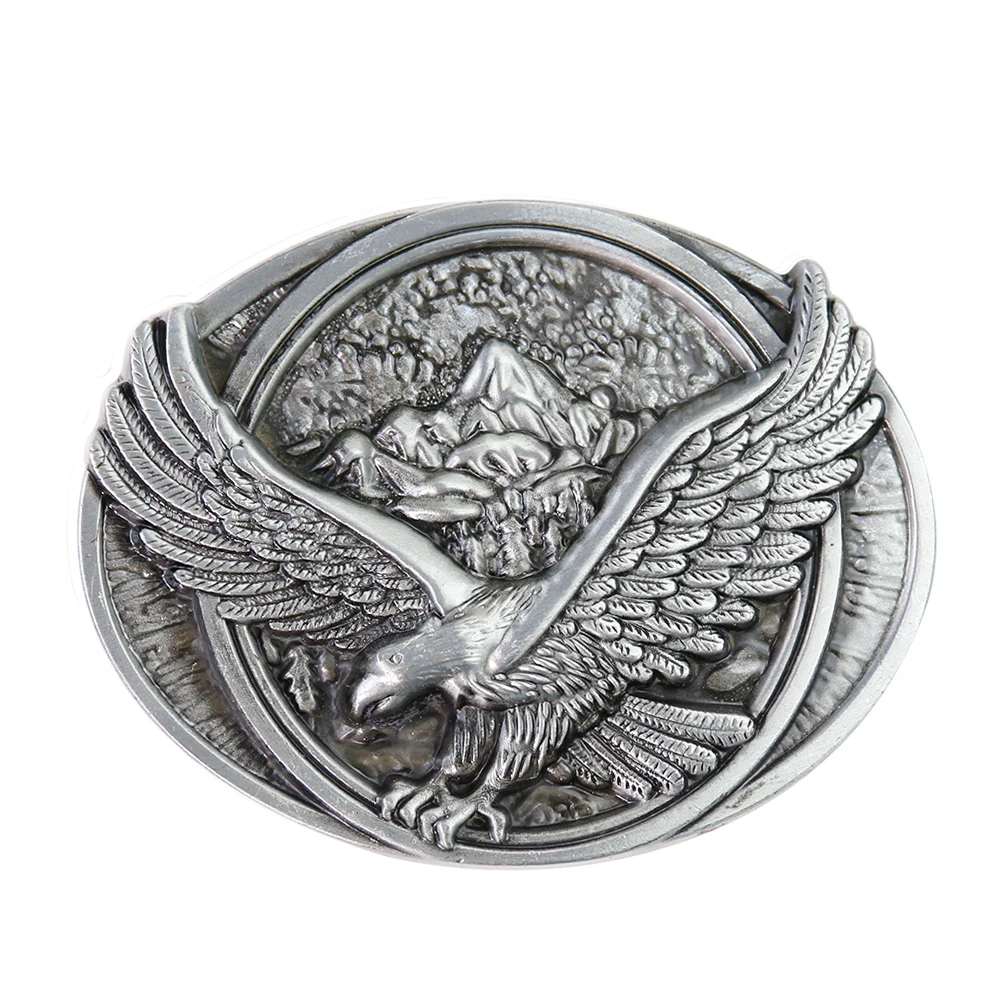 

Vintage Flying Eagle Western Belt Buckle Alloy Animals Belt Components Western Cowboy Rocking Punk Men's Jeans Accessory Gift