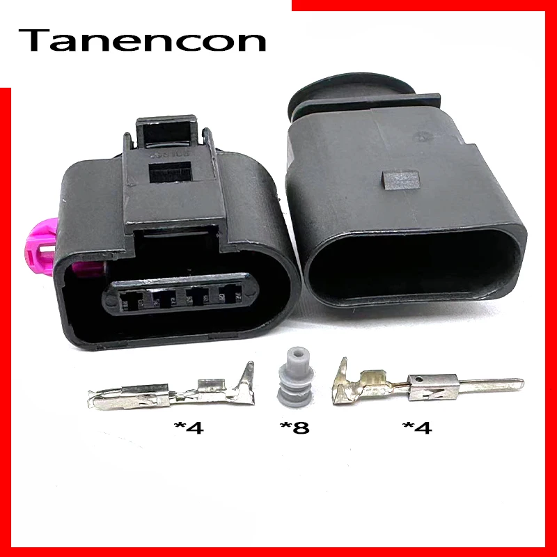 

4 pin 1.5 Series Female Automotive Coil Extension Adapter Connector Horn Plug Air Inlet Pressure Sensor Plug 1J0973704 1J0973804