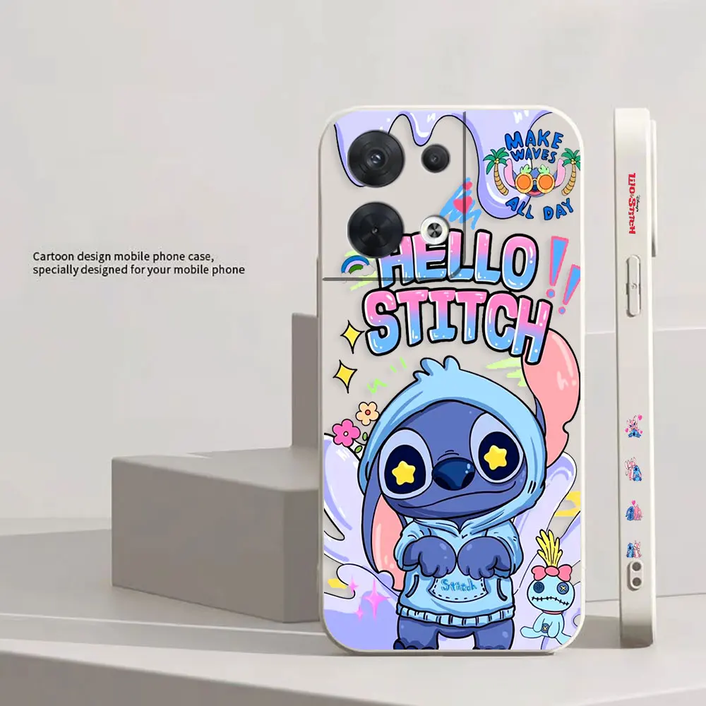 Милый мультяшный S-Stitch искусственный телефон для OPPO RENO 10 8 8T 7 6 5 4 3 4G Φ PRO PLUS цветной