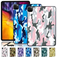 tablet ipad case for apple ipad pro 11 2018 2020 2021pro 9 7pro 2nd gen 10 5 camouflage pattern slim cover free stylus