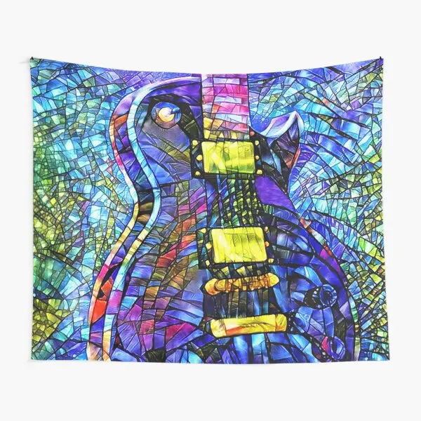 Электрическая гитара гобелен из витражного стекла коврик полотенце одеяло для