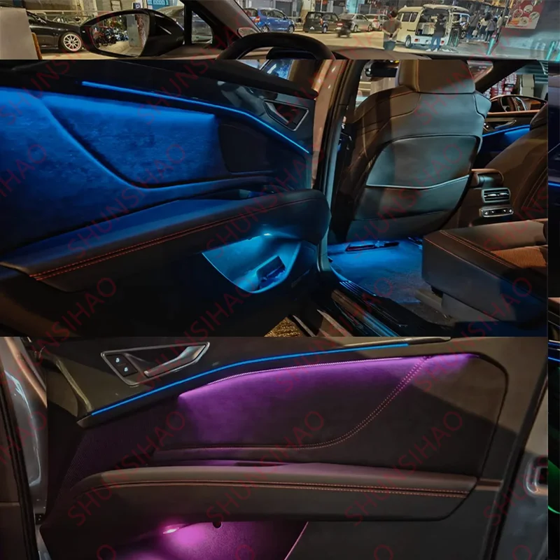 Атмосферная лампа Shunsihao для Q5 e-tron 2022 + украшение автомобиля 256 цветов окружающее