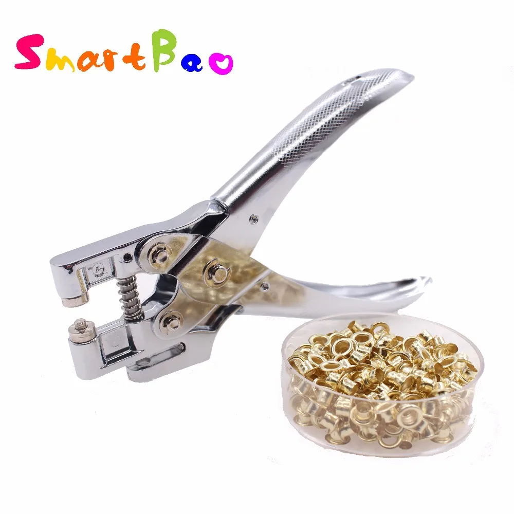 

Metal Hole Punch with Grommets 5mm Round Hole Puncher with Rings