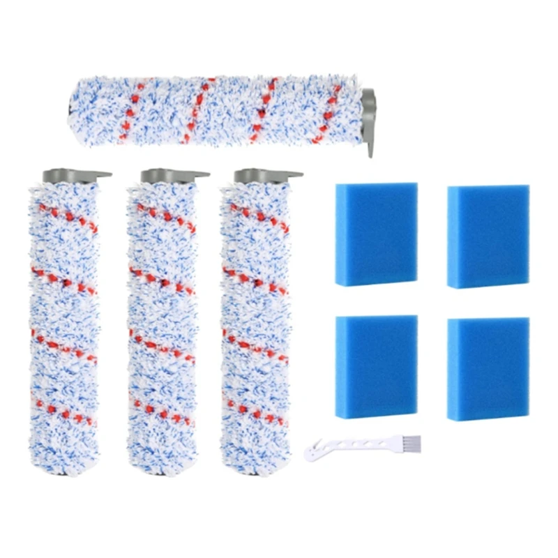 

Сменный ролик для беспроводного пылесоса Tineco Ifloor Wet Dry, 4 роликовых щетки, 4 предварительно фильтрующих пены