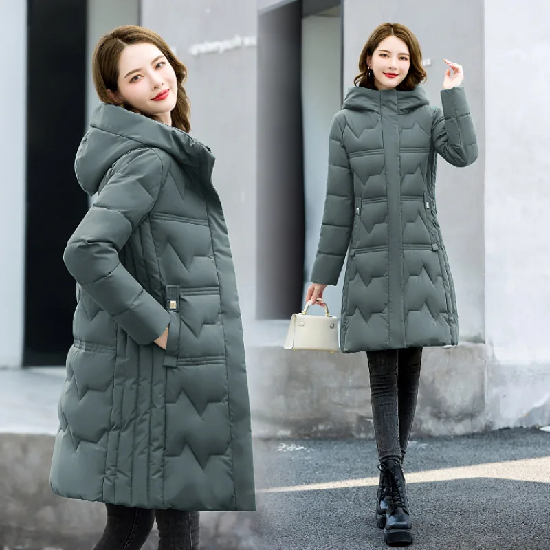 GRELLER High Quality Women Winter Long Parkas Hooded Fur Collar Warm Thicken Snow Wear Ladies Female Coat Jacket Winter Clothes