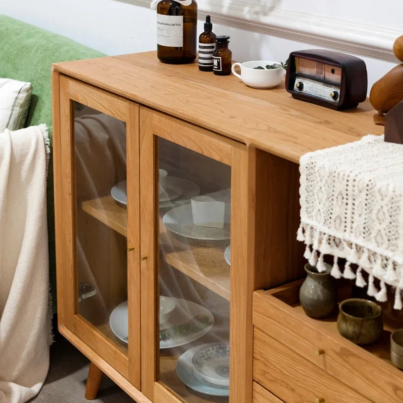 Кухонный стеклянный шкаф для гостиной шведский стол кладовая витрина хранения