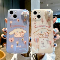 bandai sanrio cinnamoroll cartoon silicone phone case for iphone 11 12 13 pro max 8 7 6 plus x se xr hard fundas