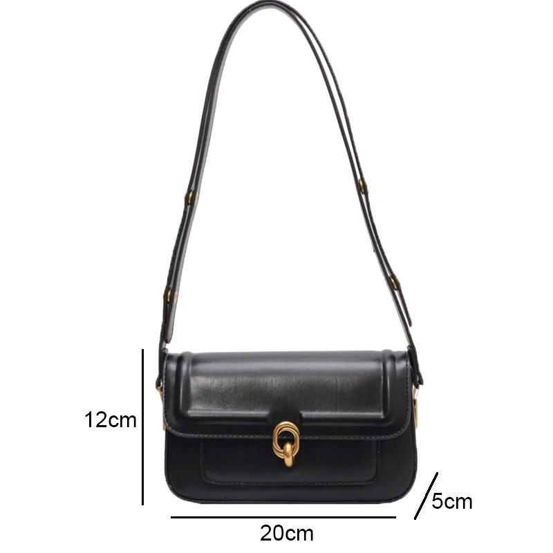 Fashion Vintage Small PU Leather Shoulder Bags for Women 2023 New Trend Female Branded Trending Crossbody Bag Underarm Handbag