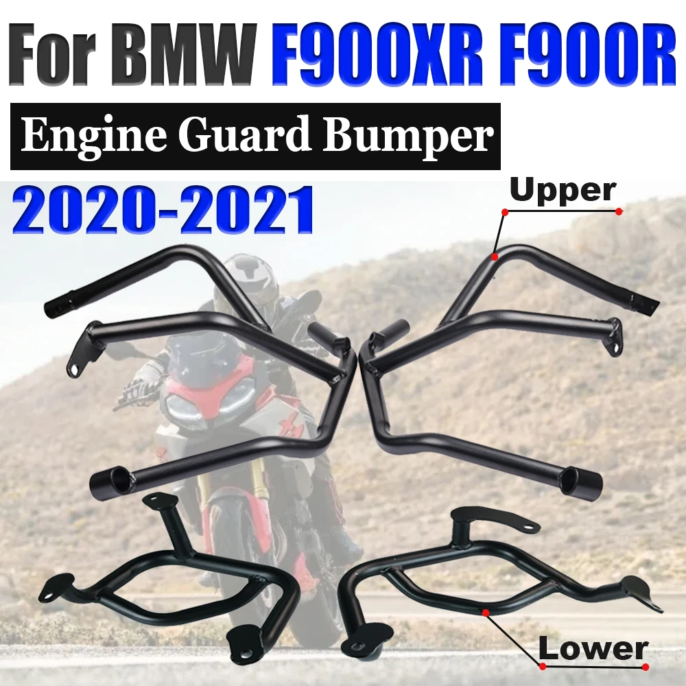 Motorcycle Upper Lower Crash Bar Engine Tank Guard Bumper Frame Protector For BMW F900XR F900R F 900R F900 XR 900XR 2020 2021