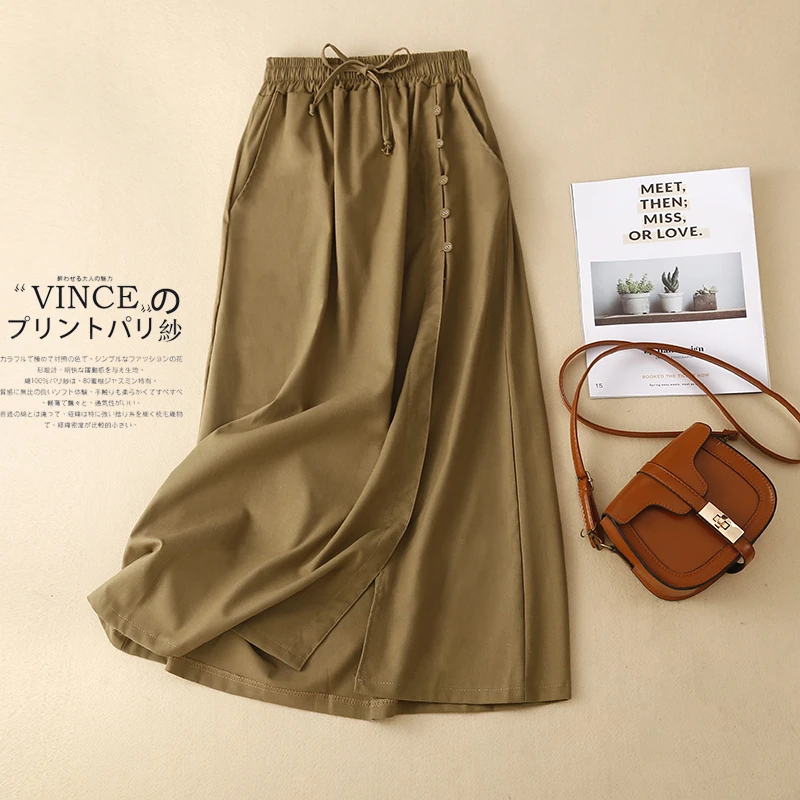 

Limiguyue летние винтажные женские юбки миди большого размера трапециевидная юбка Милая хлопковая юбка на шнуровке с высокой талией пляжные юбки в стиле искусства J317