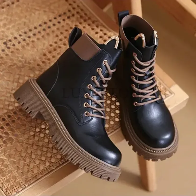 

2023 New Warm Women Winter Boots Waterproof Snow Boots Women Pu Leather Plush Platform Ankle Botas Woman Non-Slip Cotton Shoes